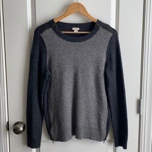 J Crew Sweater with Shoulder & Side Zippers